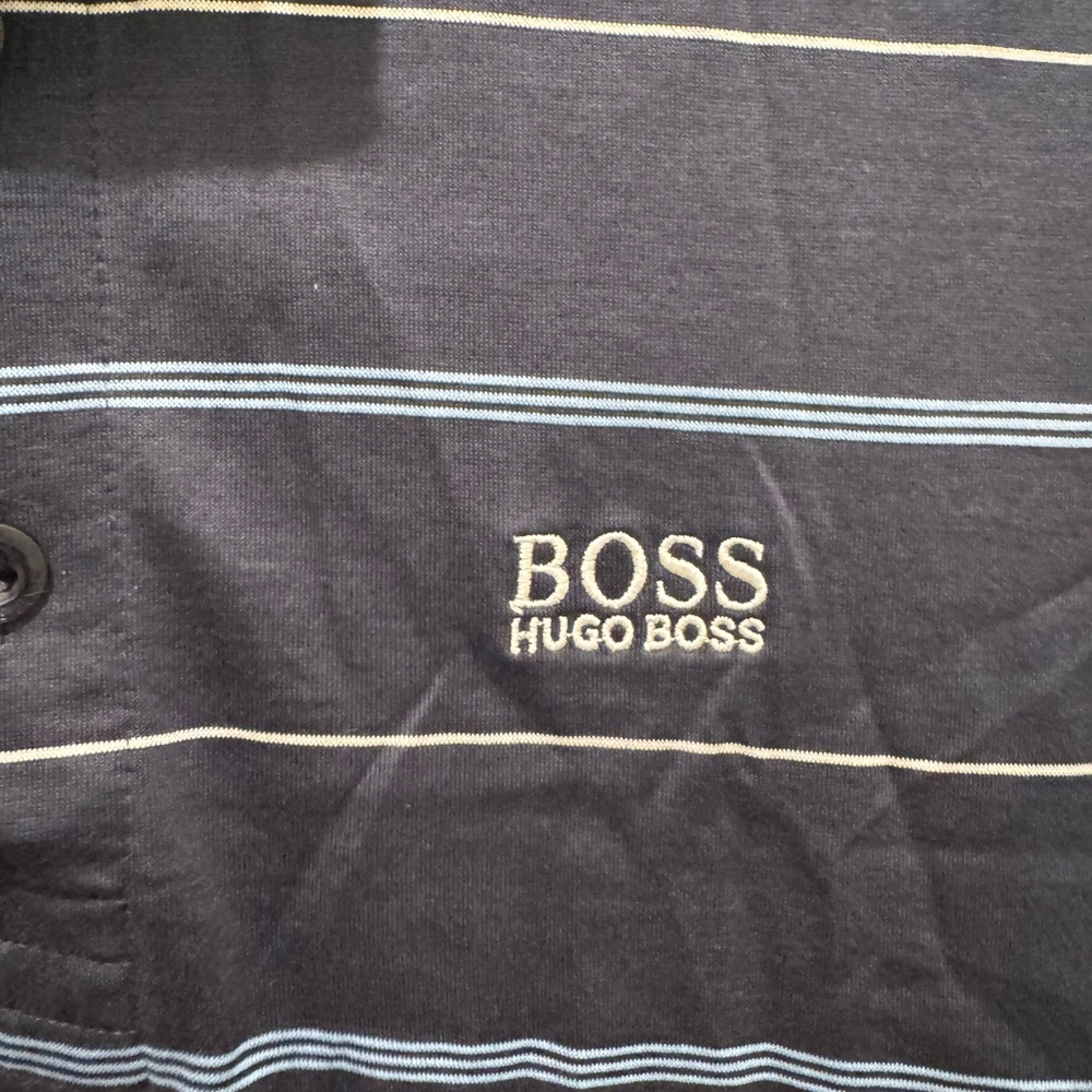 Hugo Boss regular-fit, striped navy blue polo shirt from the Paddy collection - Picture 4 of 8